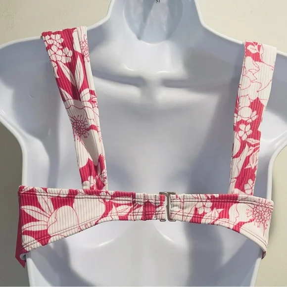 Xhilaration Juniors' Ribbed Knot-Front Bralette Bikini Top Medium Size - Picture 4 of 15